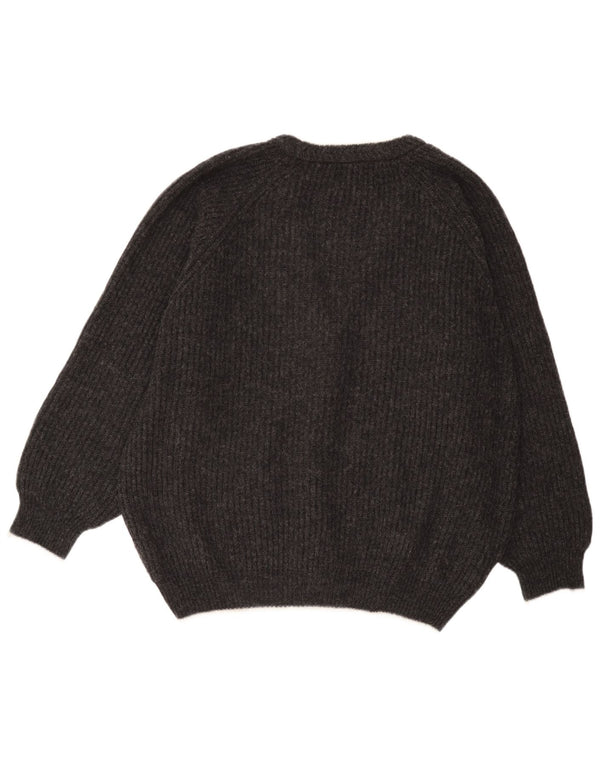 Levi's Mens Cardigan Sweater XL Grey Striped Virgin Wool