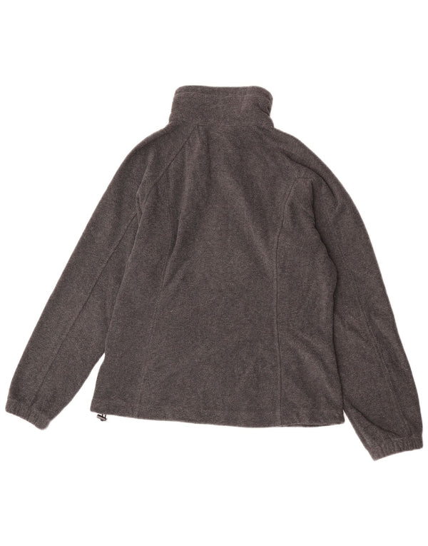 Columbia Womens Fleece Jacket UK 14 Medium Grey Polyester Sports