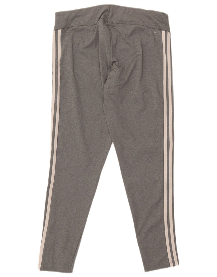 ADIDAS Womens Climalite Leggings UK 16/18 Large  Grey Polyester