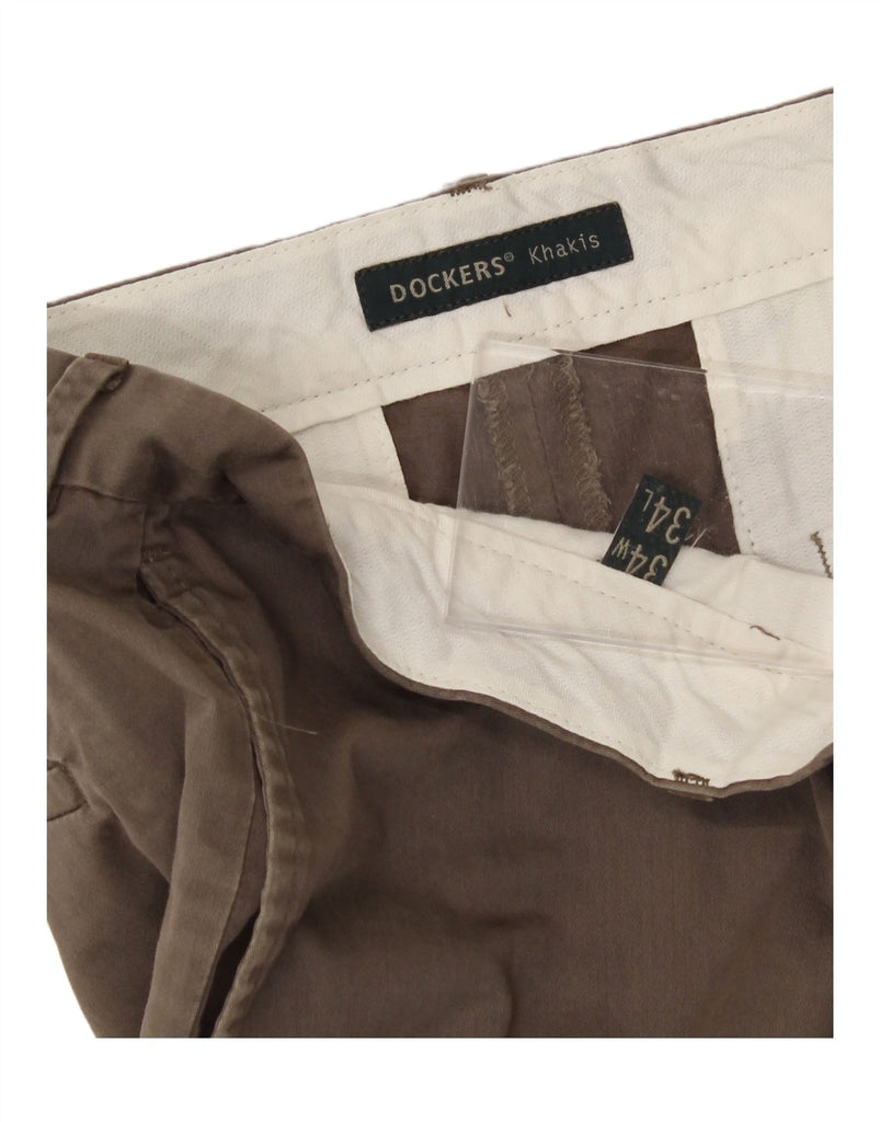 DOCKERS Mens Straight Chino Trousers W34 L31 Beige Vintage Dockers and Second-Hand Dockers from Messina Hembry 