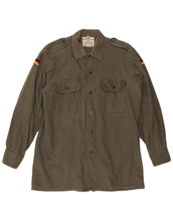 Vintage Mens Military Shirt Size 39/40 Medium Khaki