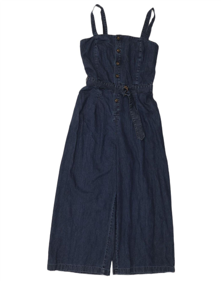 Element Womens Denim Jumpsuit UK 14 Medium W30 L25 Navy Blue Cotton