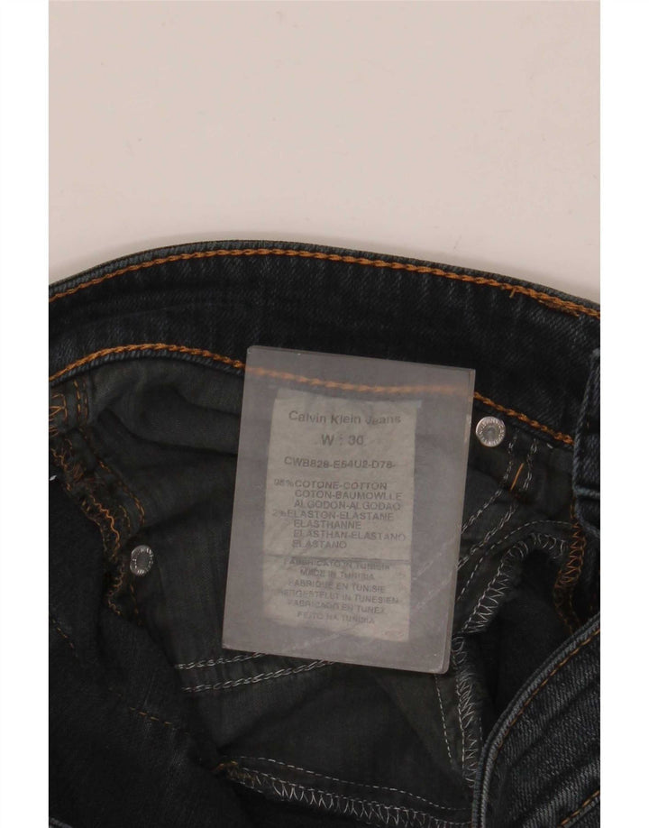 Calvin Klein Womens Straight Jeans W30 L26 Navy Blue Cotton