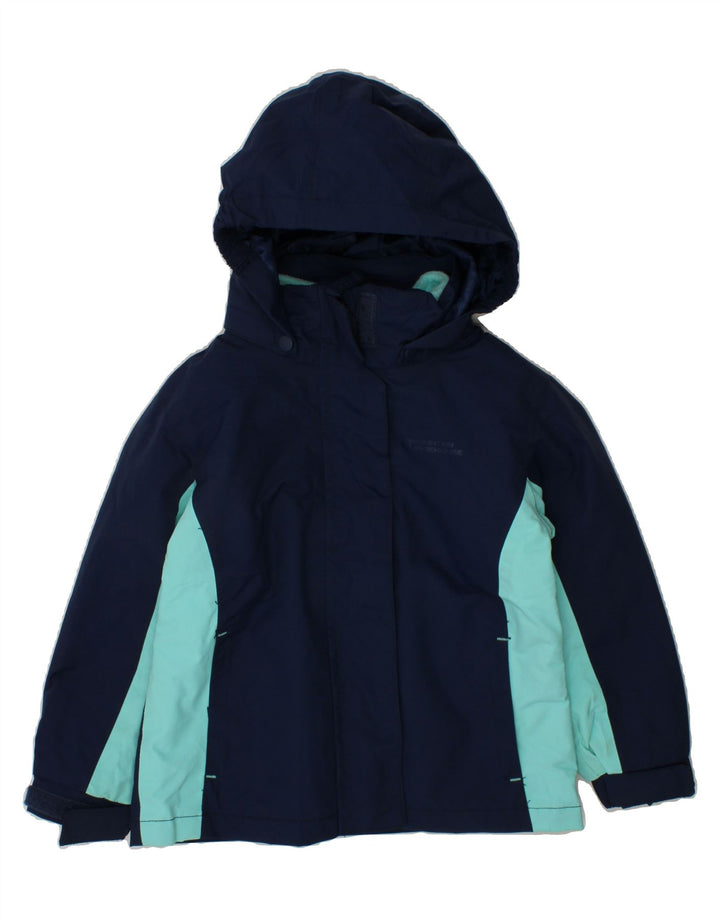 MOUNTAIN WAREHOUSE Girls Hooded Rain Jacket 2-3 Years Navy Blue Vintage Mountain Warehouse and Second-Hand Mountain Warehouse from Messina Hembry 