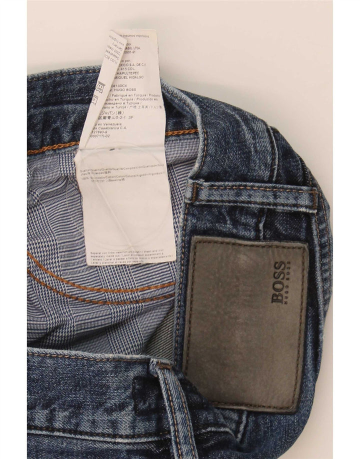 Hugo Boss Mens Straight Jeans W32 L34 Blue Cotton