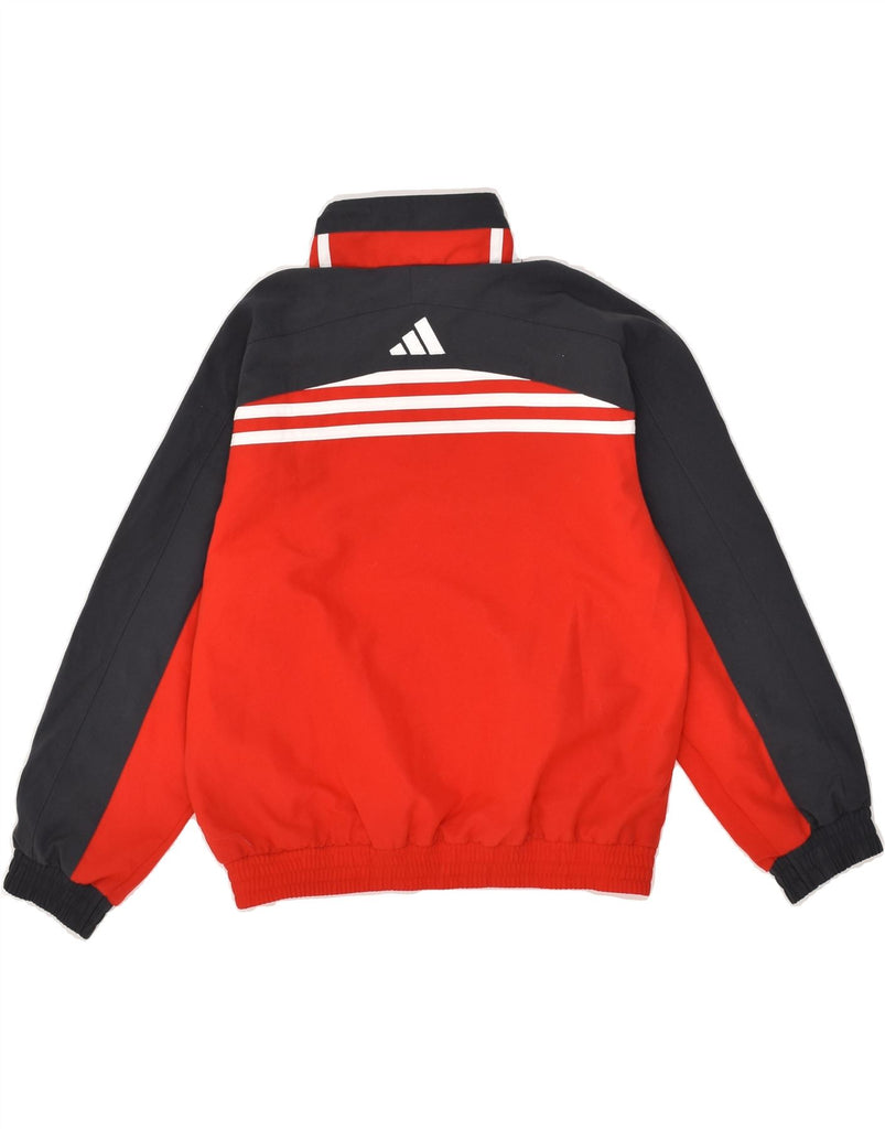 ADIDAS Boys Tracksuit Top Jacket 7-8 Years Red Colourblock Polyester | Vintage Adidas | Thrift | Second-Hand Adidas | Used Clothing | Messina Hembry 