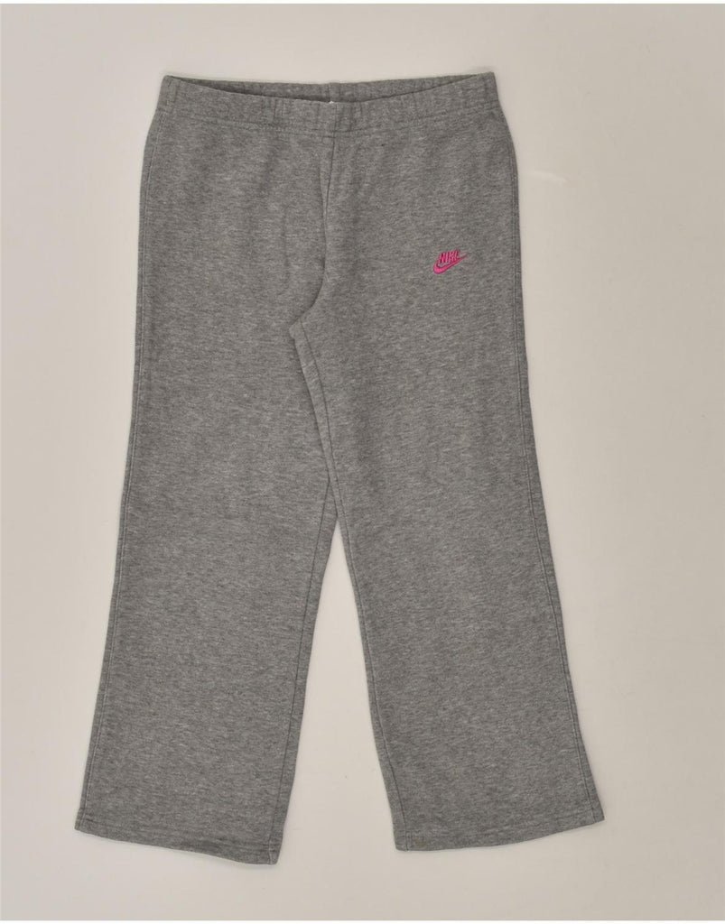 NIKE Girls Tracksuit Trousers 7-8 Years XL Grey | Vintage Nike | Thrift | Second-Hand Nike | Used Clothing | Messina Hembry 