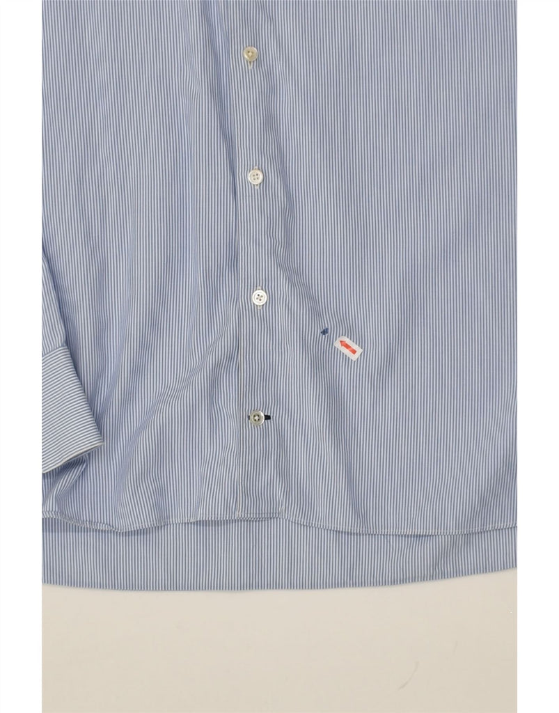 TOMMY HILFIGER Mens Shirt Medium Blue Pinstripe Cotton | Vintage Tommy Hilfiger | Thrift | Second-Hand Tommy Hilfiger | Used Clothing | Messina Hembry 