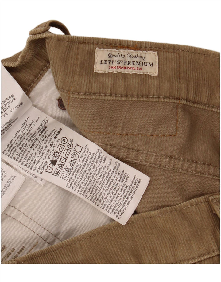 Levi's Mens 511 Slim Corduroy Trousers W32 L34 Brown Cotton