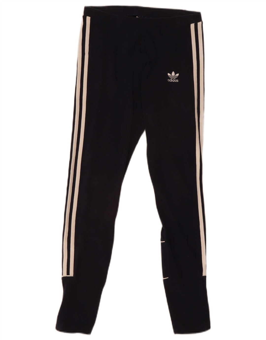 Adidas Womens Leggings UK 8 Small Navy Blue Cotton
