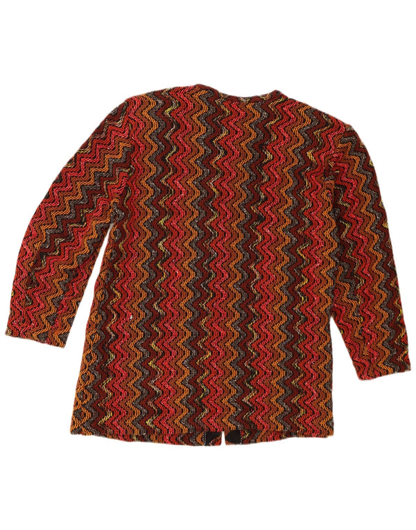 Vintage Womens 5 Button Blazer Jacket UK 16 Large Red Striped