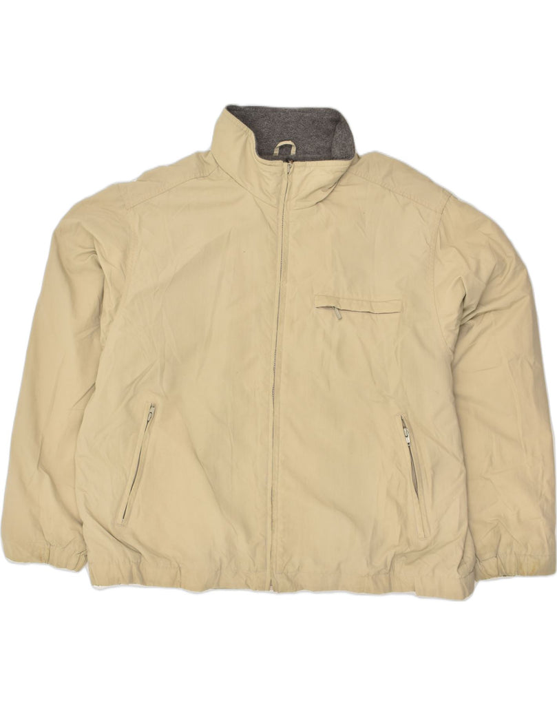 EDDIE BAUER Mens Bomber Jacket UK 42 XL Beige Polyamide | Vintage Eddie Bauer | Thrift | Second-Hand Eddie Bauer | Used Clothing | Messina Hembry 