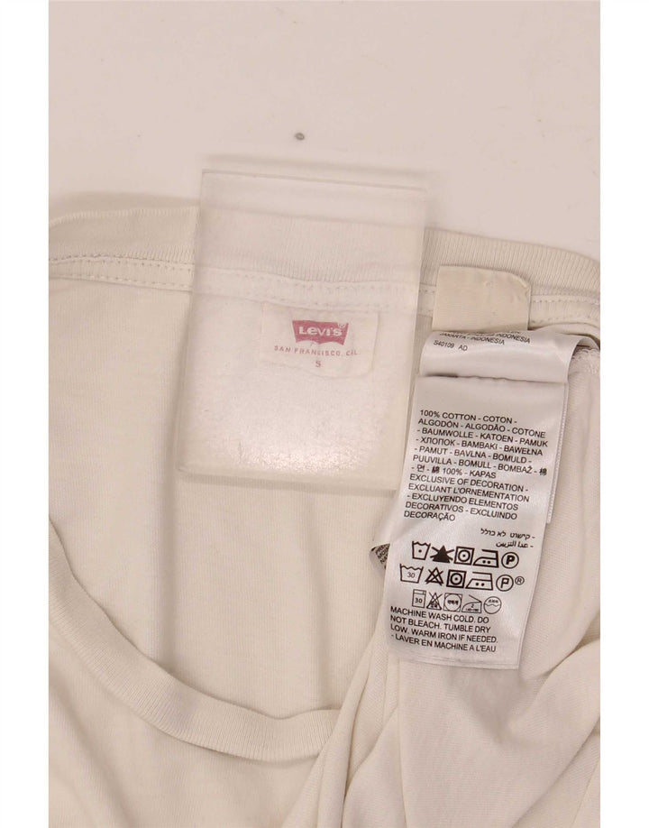 Levi's Womens T-Shirt Top UK 8 Small White Cotton