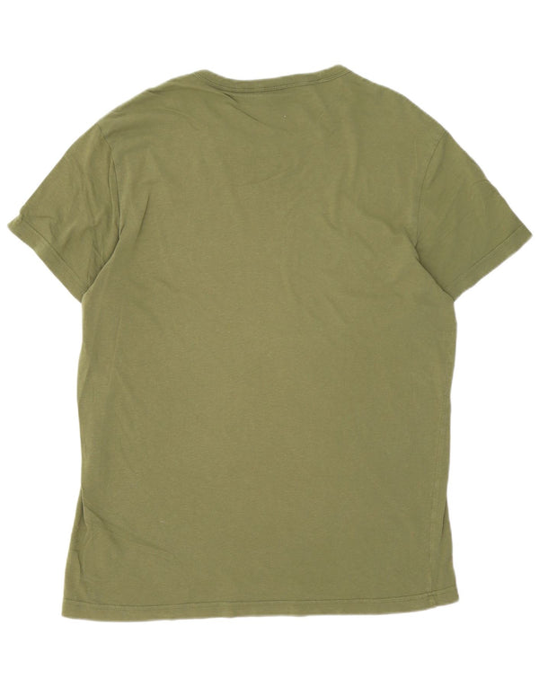 G-Star Mens Graphic T-Shirt Top Large Green Cotton
