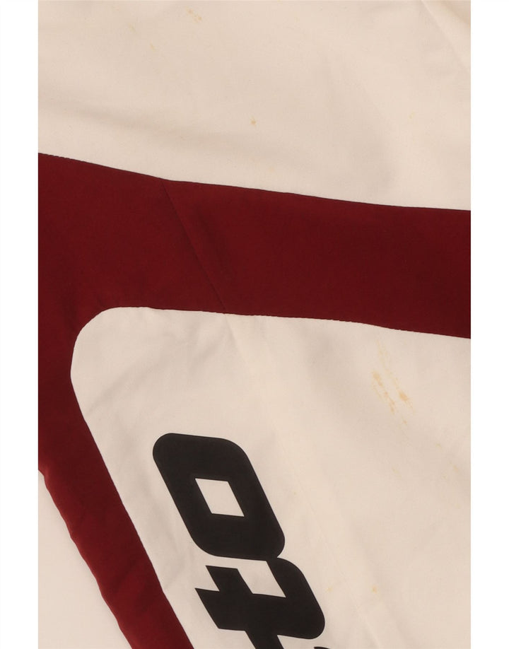 Lotto Mens Graphic Sport Shorts Medium W32 L20 White Colourblock Polyester