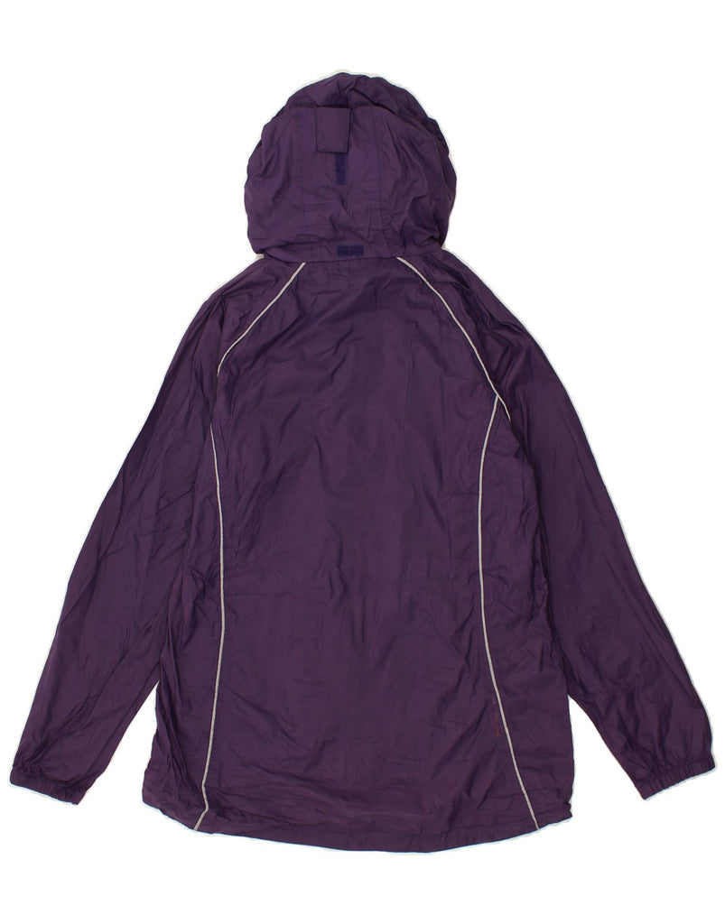 MOUNTAIN WAREHOUSE Womens Hooded Rain Jacket UK 12 Medium Purple Nylon Vintage Mountain Warehouse and Second-Hand Mountain Warehouse from Messina Hembry 