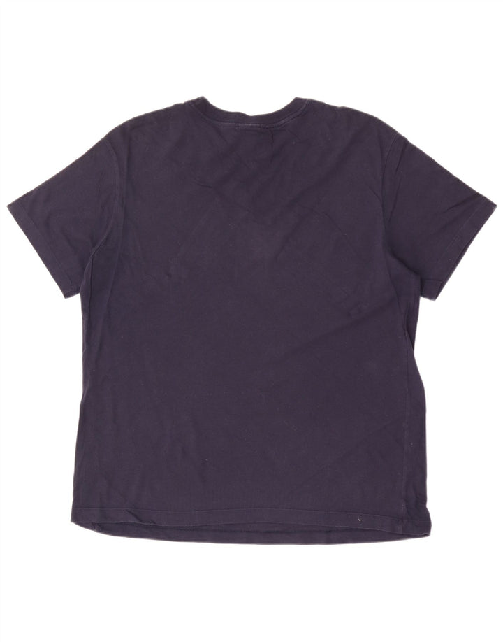 Nike Mens Graphic T-Shirt Top Medium Navy Blue Cotton
