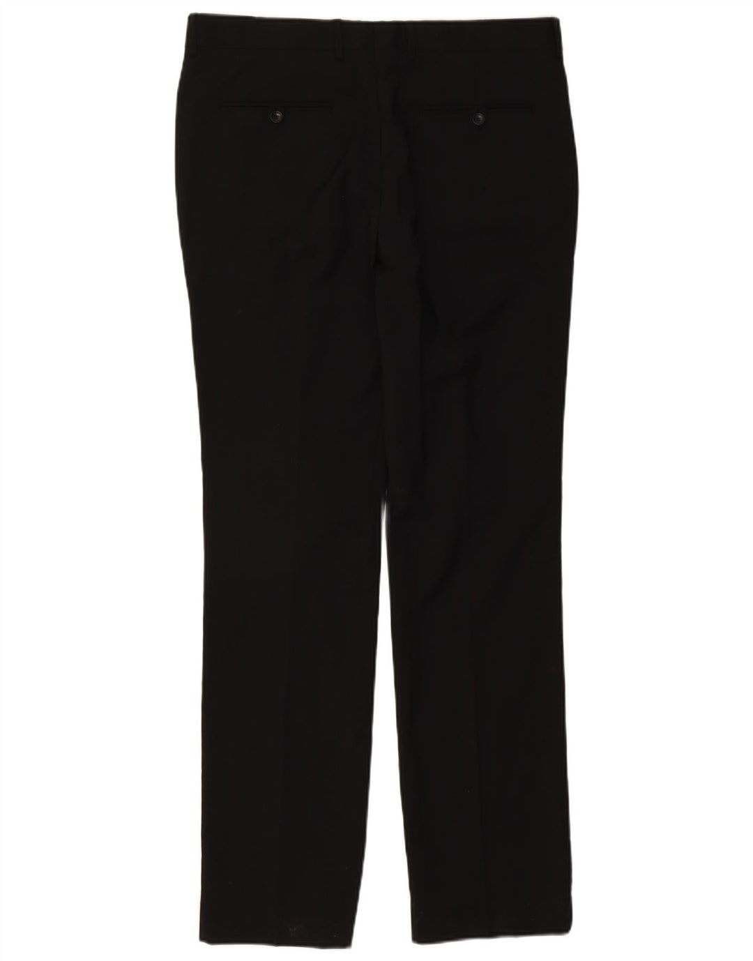 Zara Mens Slim Suit Trousers EU 44 Large W34 L34 Black Polyester