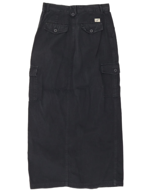 Carrera Womens High Waist Maxi Cargo Skirt W31 Medium  Navy Blue Cotton