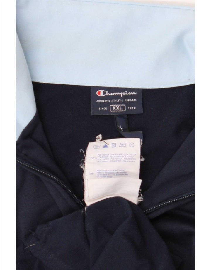 Champion Mens Tracksuit Top Jacket 2XL Navy Blue Polyester