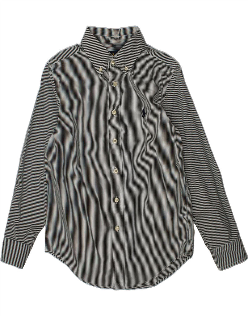 RALPH LAUREN Boys Custom Fit Shirt 9-10 Years Blue Striped Cotton Vintage Ralph Lauren and Second-Hand Ralph Lauren from Messina Hembry 
