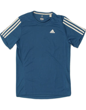 ADIDAS Mens Climalite T-Shirt Top Small Blue Polyester | Vintage