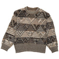 Bogner Mens Crew Neck Jumper Sweater Small Grey Geometric Acrylic