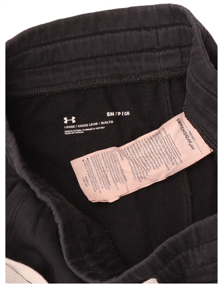 Under Armour Mens Tracksuit Trousers Joggers Small  Black Cotton