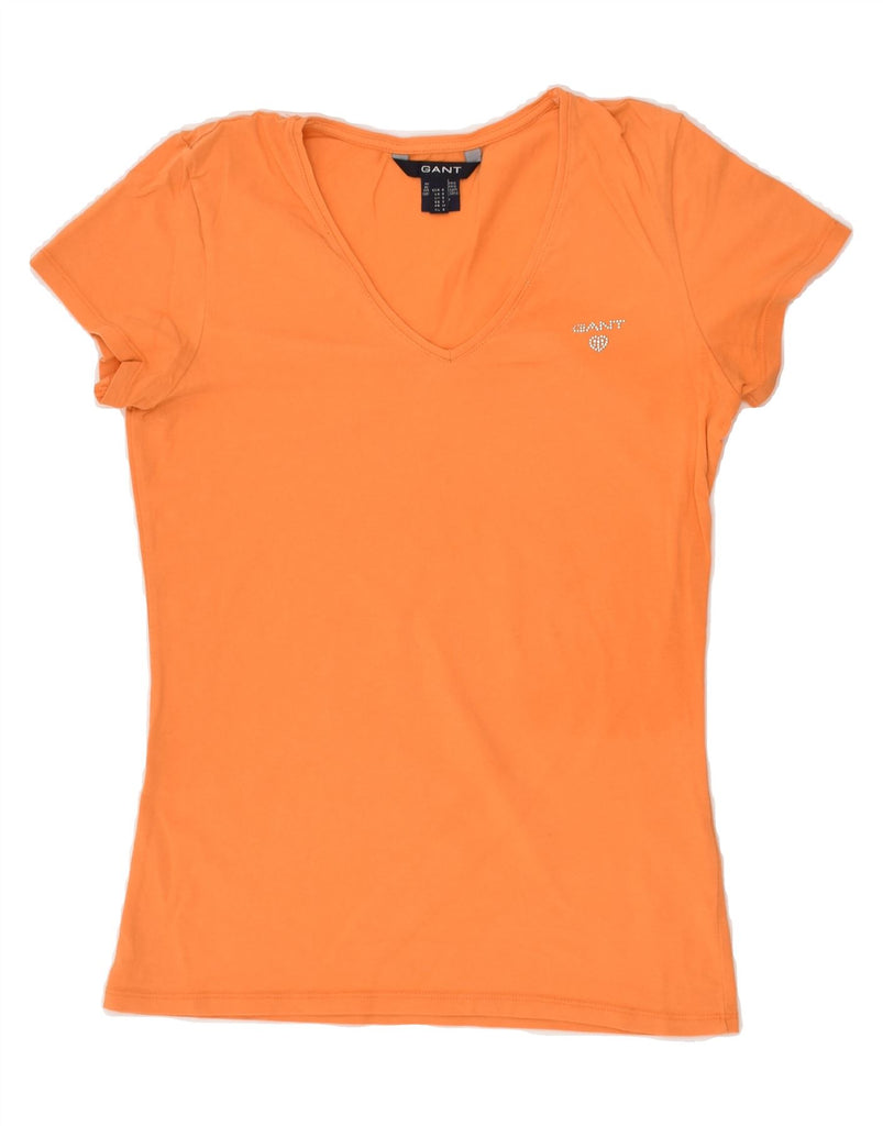 GANT Womens T-Shirt Top UK 8 Small Orange Cotton | Vintage Gant | Thrift | Second-Hand Gant | Used Clothing | Messina Hembry 