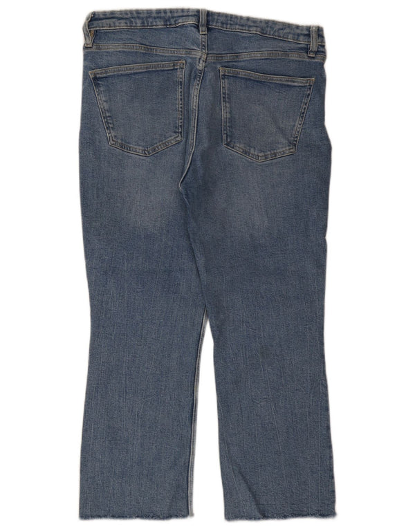 Zara Womens Cropped Jeans EU 44 XL W34 L25 Blue Cotton