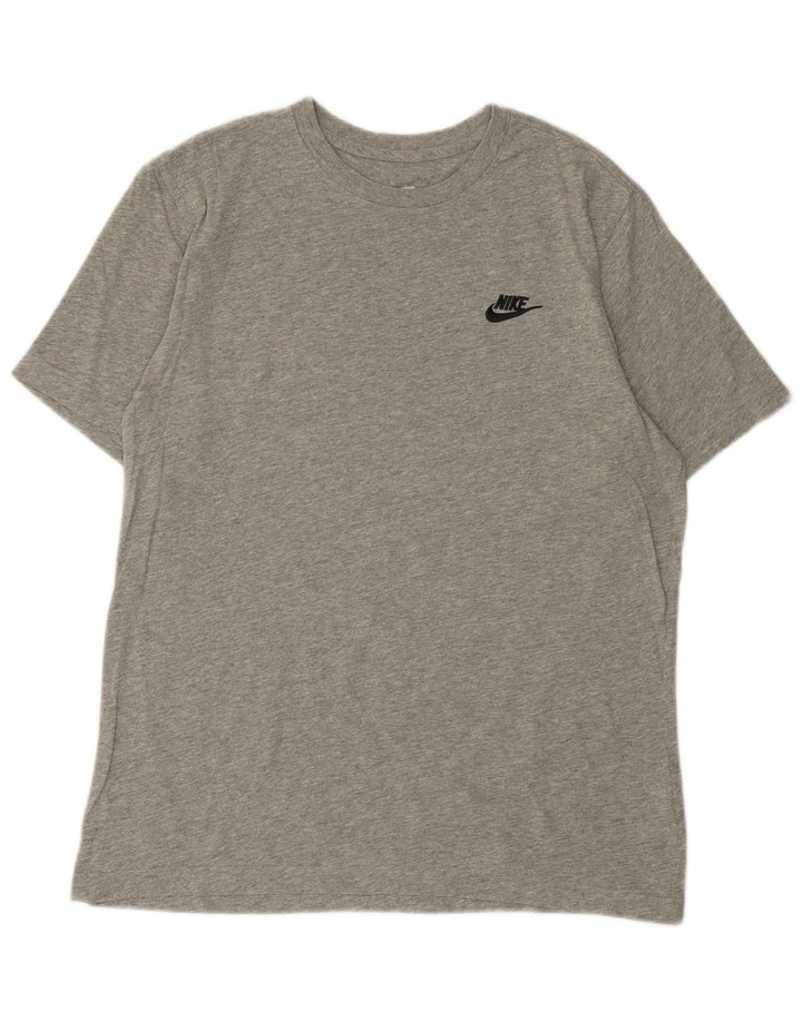 NIKE Mens T-Shirt Top Medium Grey Cotton