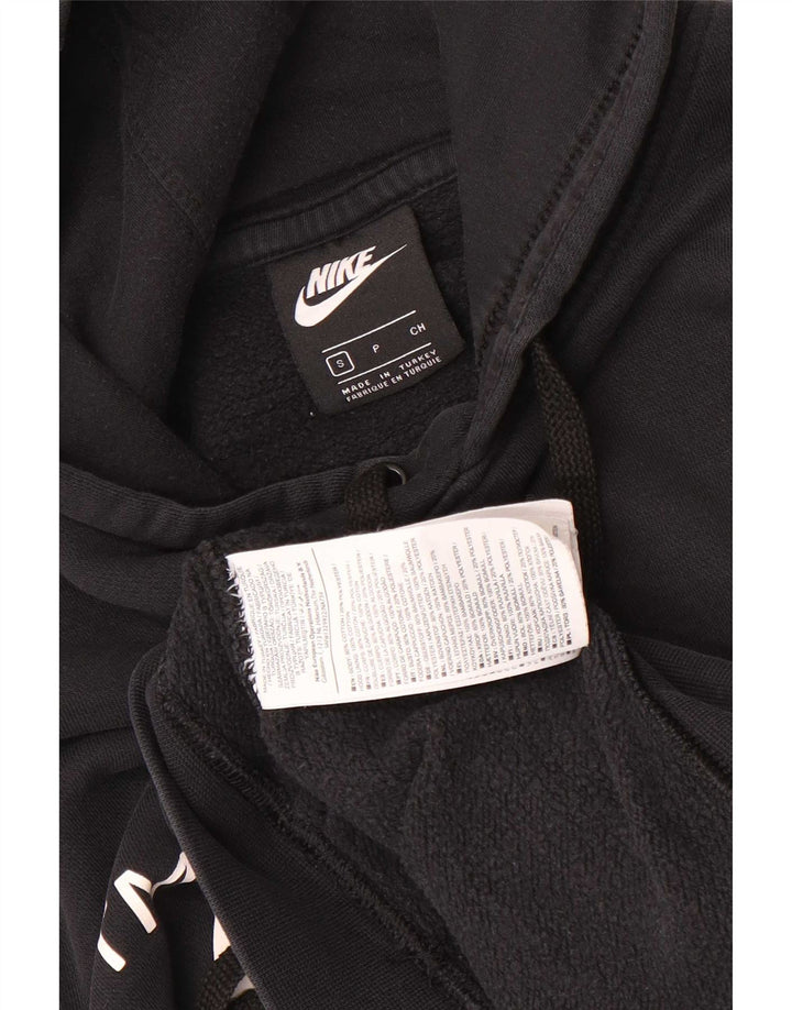 Nike Mens Graphic Hoodie Jumper Small Black Cotton