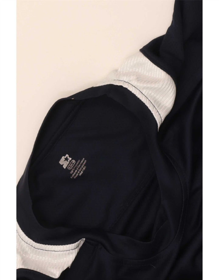 Starter Mens Vest Top XL Navy Blue Colourblock Polyester