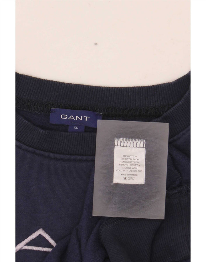 Gant Mens Graphic Sweatshirt Jumper XS Navy Blue Cotton