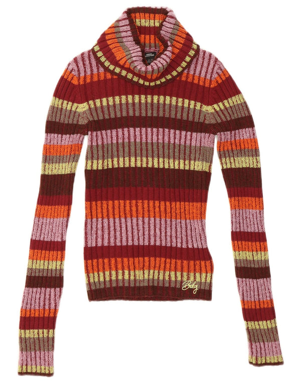 URBAN OUTFITTERS Womens Roll Neck Jumper Sweater UK 6 XS Multicoloured