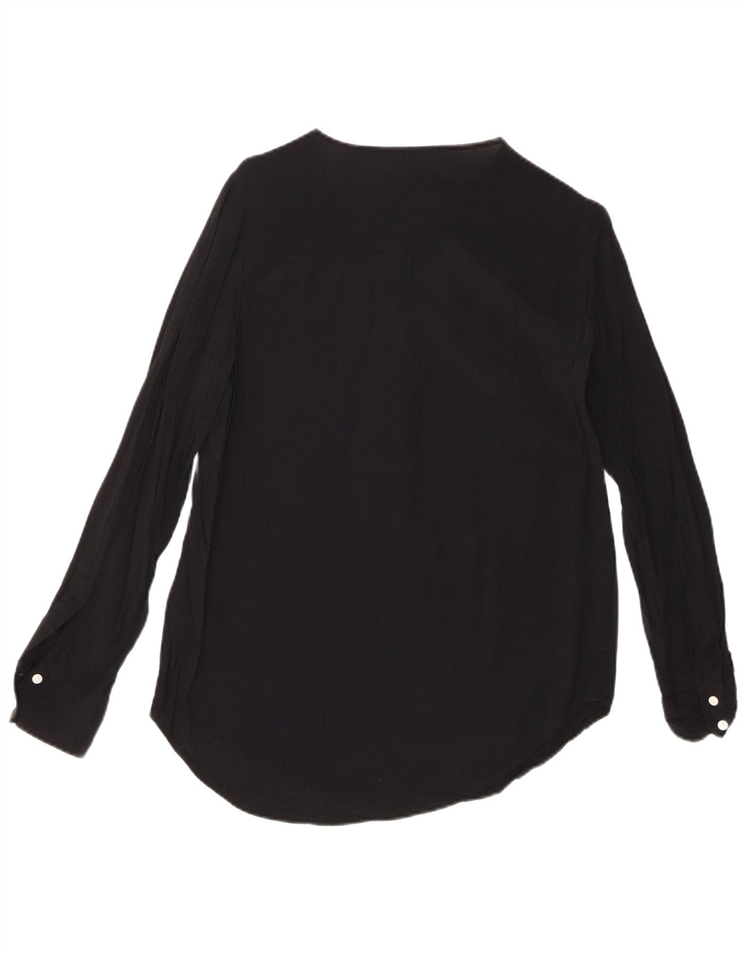 J. CREW Womens Long Sleeve Blouse Top UK 10 Small Black Viscose