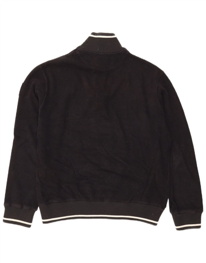 Marina Yachting Mens Button Neck Jumper Sweater 2XL Black Cotton