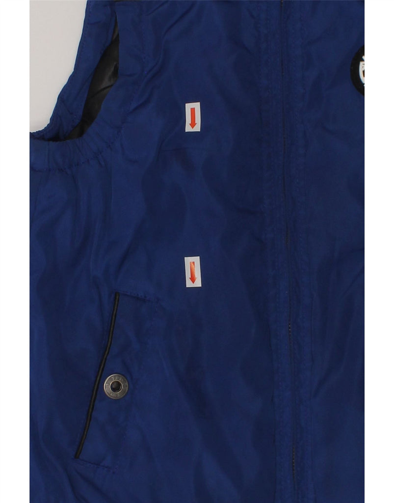 TIMBERLAND Boys Graphic Padded Gilet 5-6 Years Navy Blue Colourblock | Vintage Timberland | Thrift | Second-Hand Timberland | Used Clothing | Messina Hembry 