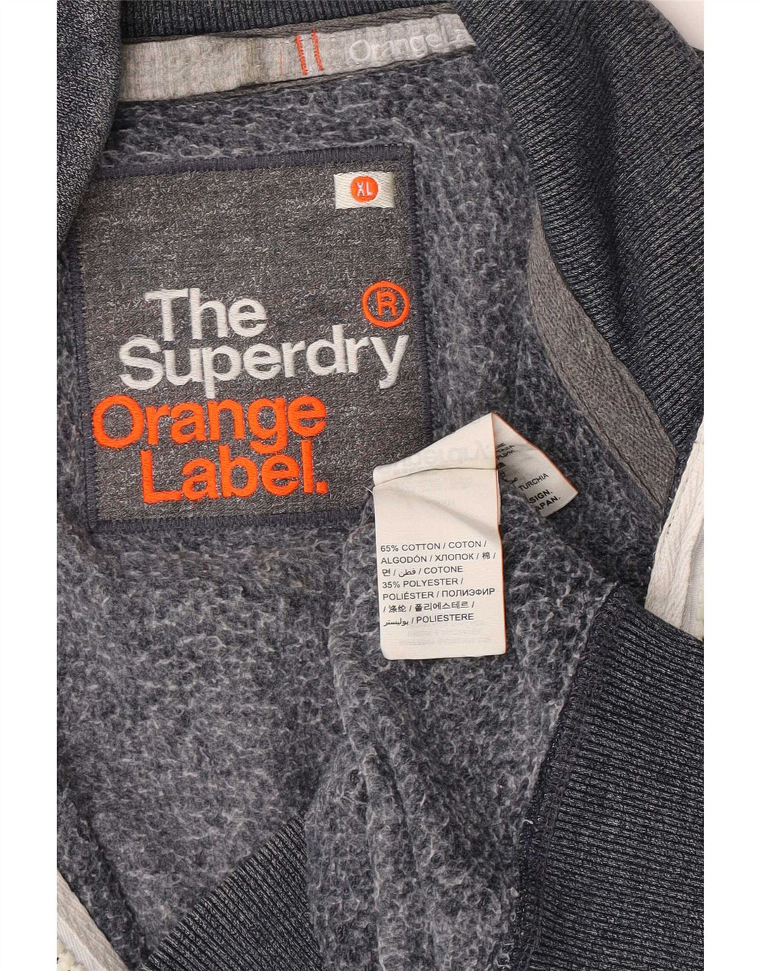 Superdry Mens Tracksuit Top Jacket XL Navy Blue Cotton