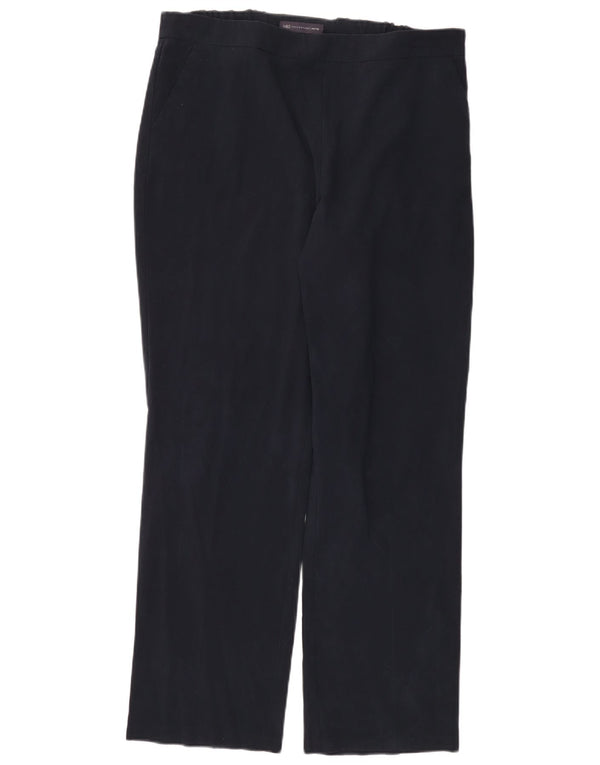 Marks & Spencer Womens Chino Trousers UK 16 Large W36 L31 Navy Blue