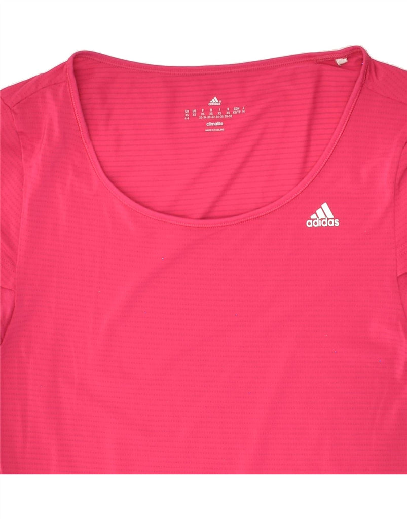 ADIDAS Womens Climalite T-Shirt Top UK 4/6 XS Pink | Vintage Adidas | Thrift | Second-Hand Adidas | Used Clothing | Messina Hembry 