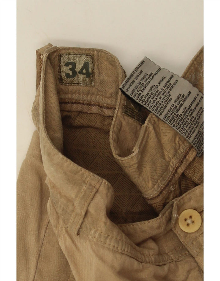 Timberland Mens Cargo Shorts W34 Large Beige Cotton