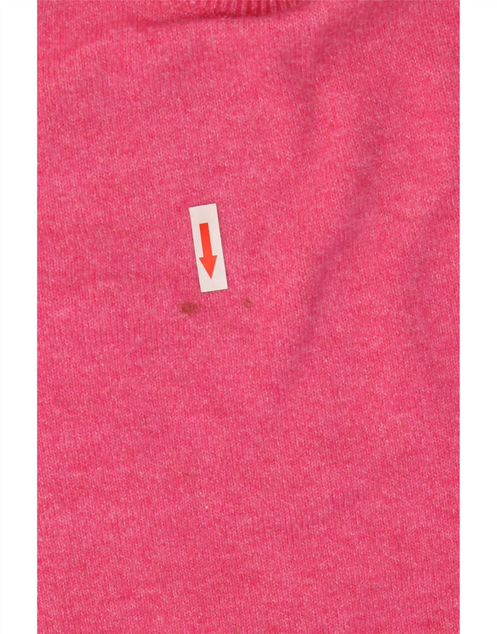 Marks & Spencer Womens Oversized Roll Neck Jumper Sweater UK 16 Large Pink