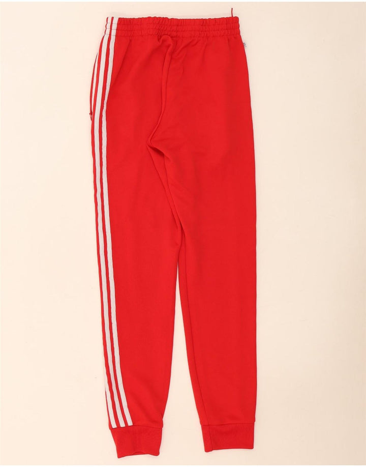 Adidas Mens Tracksuit Trousers Joggers Small  Red Polyester