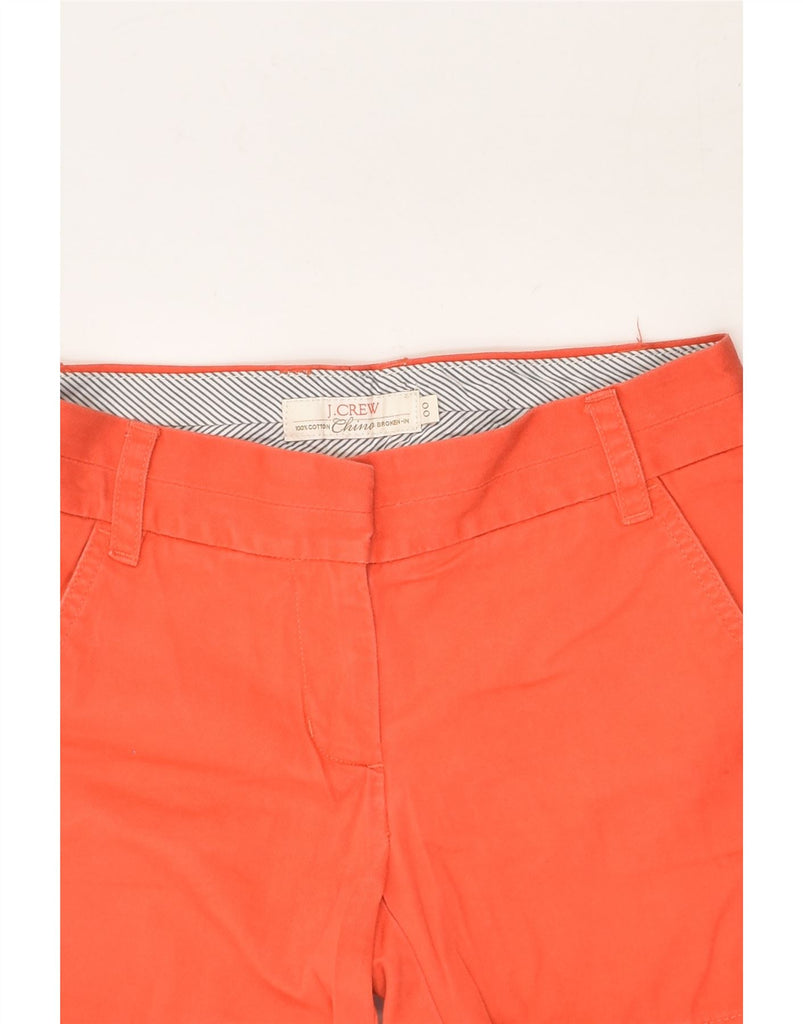 J. CREW Womens Broken In Chino Shorts US 002XS W28 Orange Cotton | Vintage J. Crew | Thrift | Second-Hand J. Crew | Used Clothing | Messina Hembry 