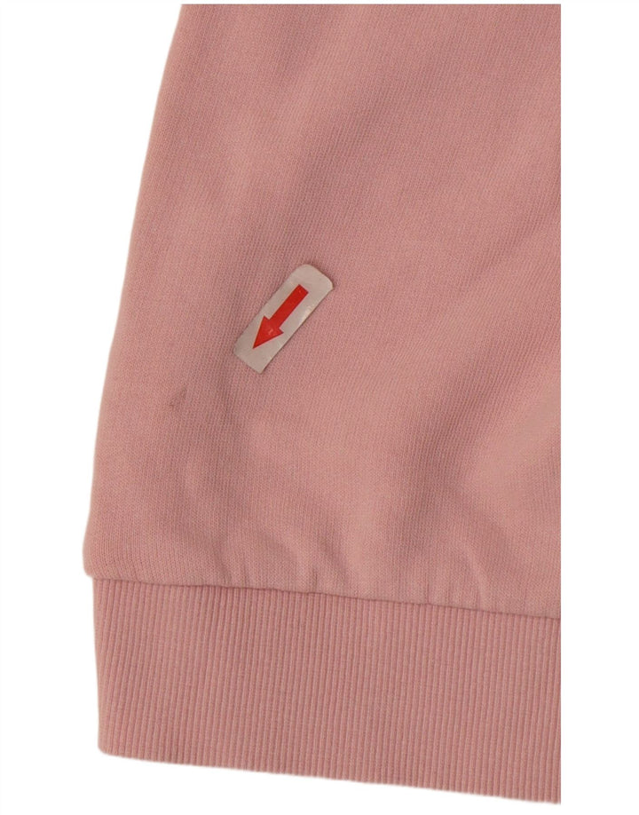 Fila Womens Graphic Sweatshirt Jumper UK 14 Medium Pink Cotton