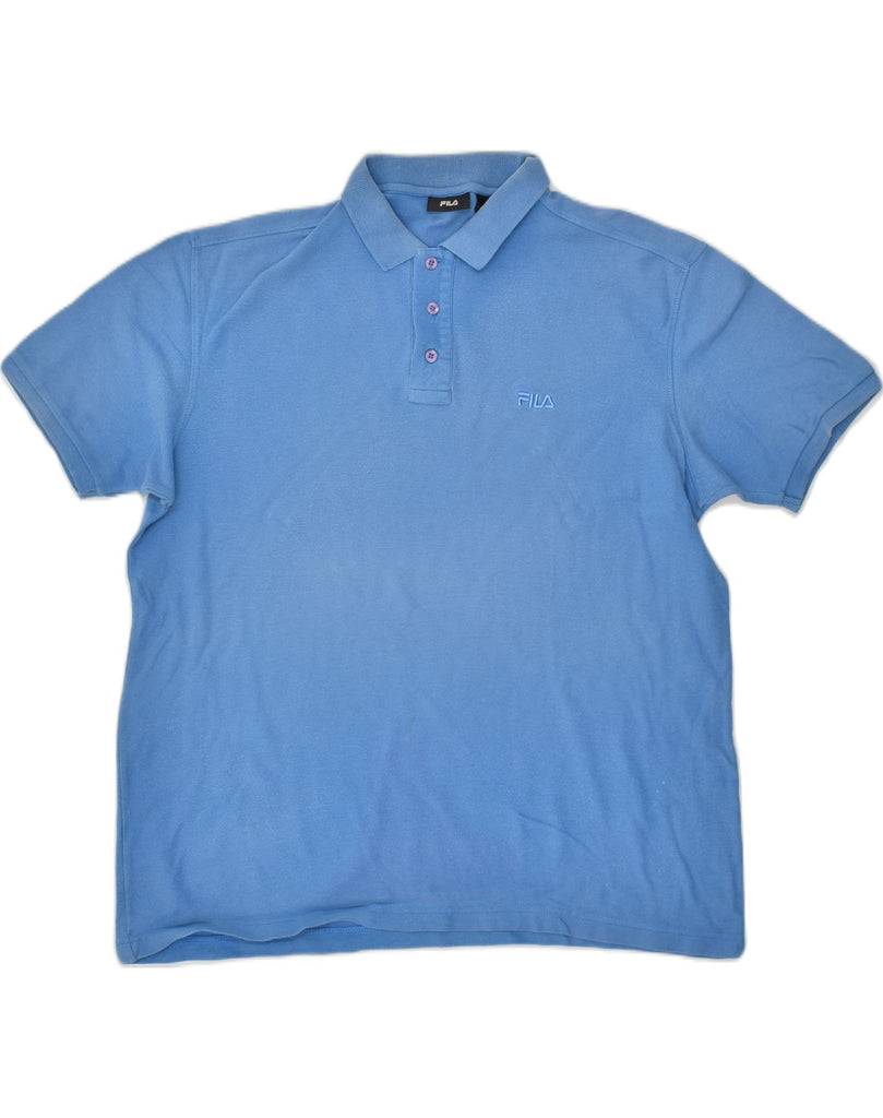 FILA Mens Polo Shirt XL Blue Cotton | Vintage Fila | Thrift | Second-Hand Fila | Used Clothing | Messina Hembry 