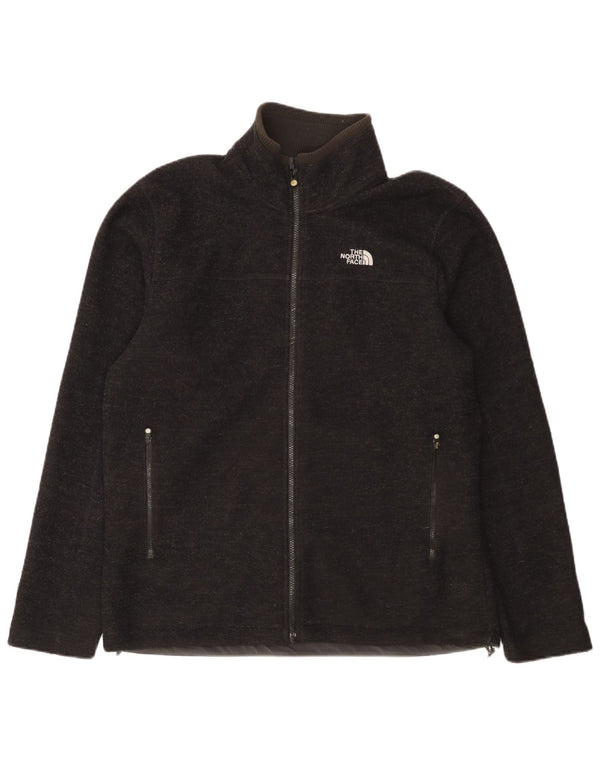 The North Face Mens Windproof Fleece Tracksuit Top Jacket UK 40 Large Black