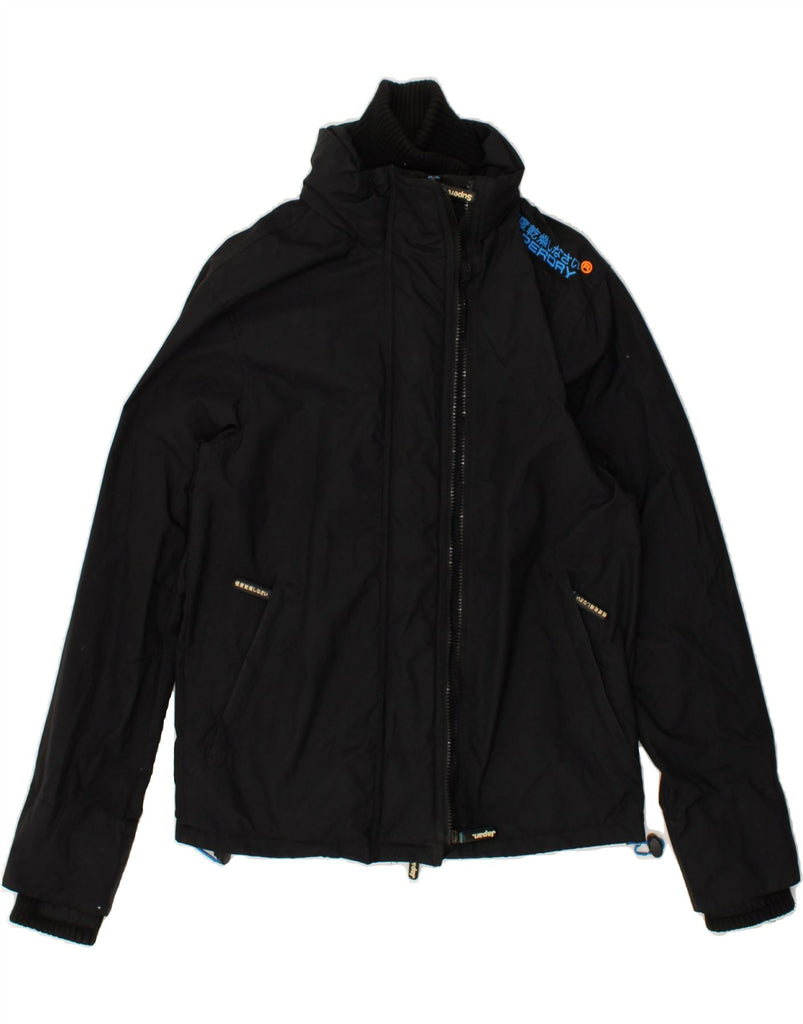 SUPERDRY Mens The Windcheater Windbreaker Jacket UK 36 Small Black | Vintage Superdry | Thrift | Second-Hand Superdry | Used Clothing | Messina Hembry 