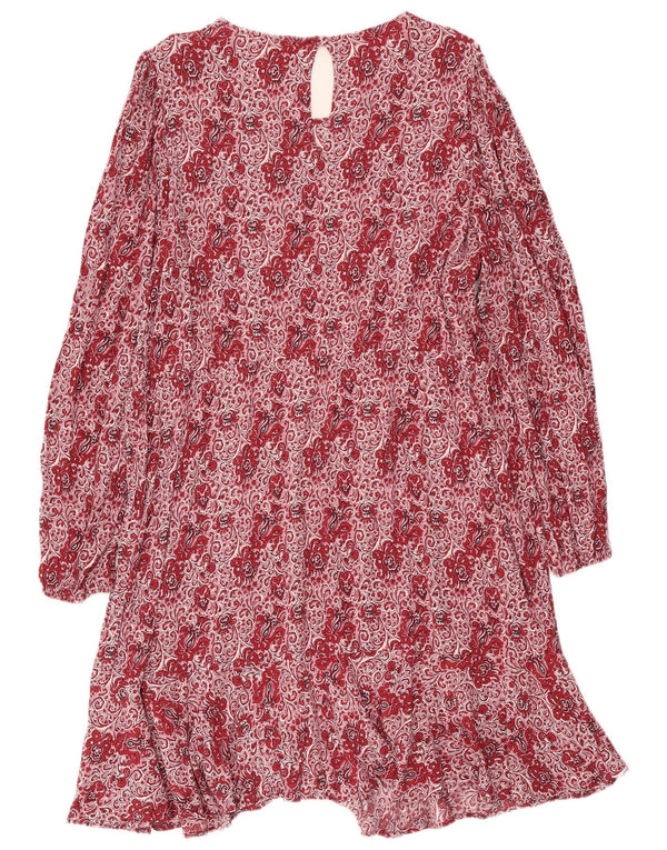 Boden Womens Long Sleeve Shift Dress UK 22 3XL Red Paisley Viscose